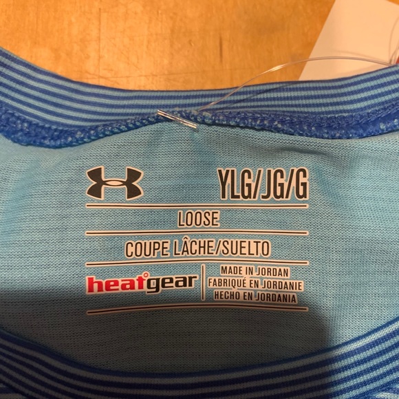 Girls YL Under Armour SS HeatGear Shirt - Picture 2 of 2